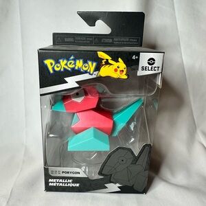 Pokemon Porygon Figure in Red and Teal
